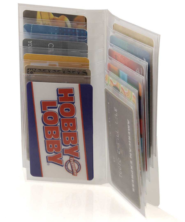 Plastic Wallet Inserts - 12 Page Credit Card Holder