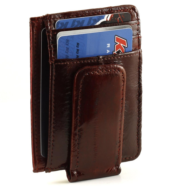 Eel Skin Magnetic Money Clip with ID Window by WalletGear