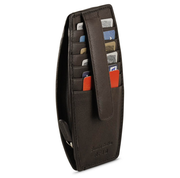 Snap Credit Card Holder - Brown