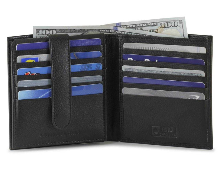 RFID Hipster Wallet with Flip Up Section