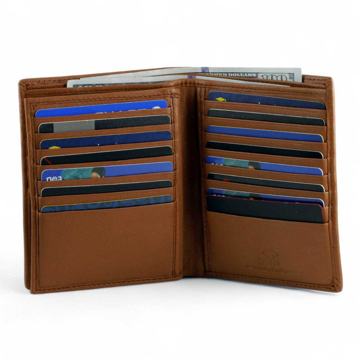 RFID Extra Page Bifold Wallet - Tan