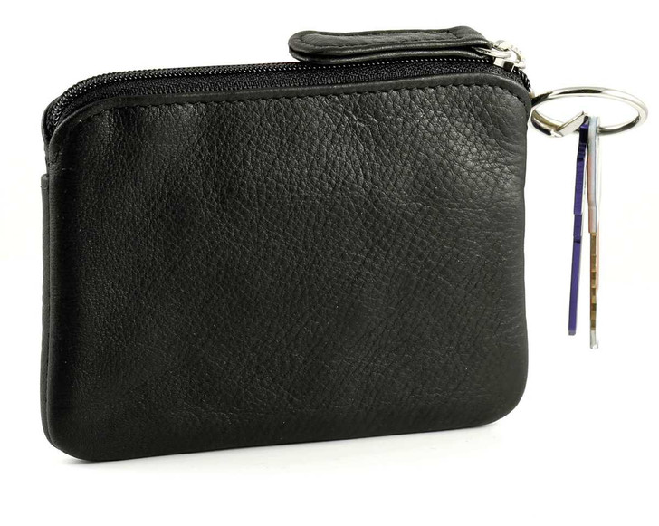 Zip Top Change Purse with Hide-a-Key