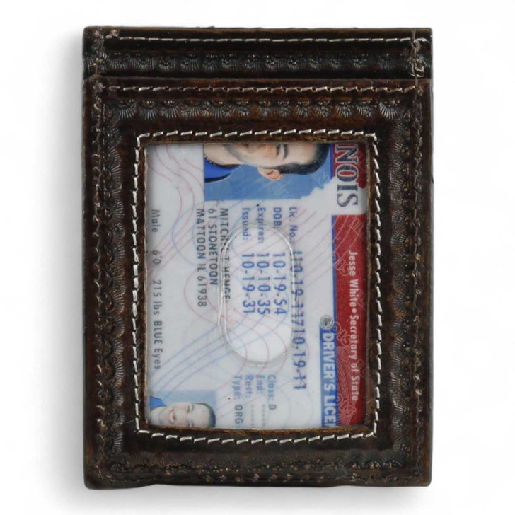basket weave money clip card holder