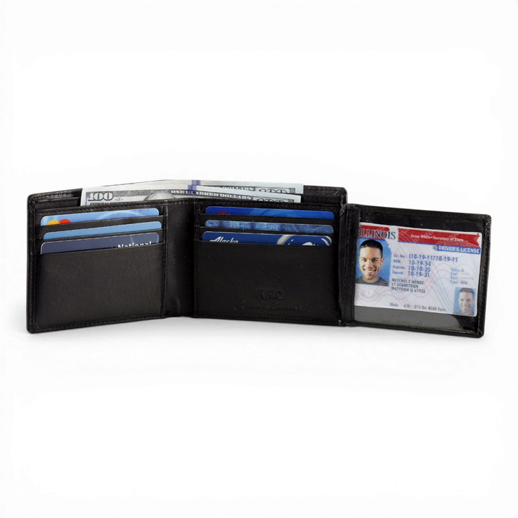 Men’s RFID Bifold Wallet with Right Flap