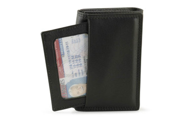 Buxton RFID Three-Fold Trifold Leather Wallet