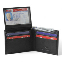 Men's RFID Bifold Flip ID Wallet – Easy Access & Safe