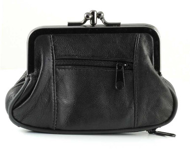 GLAD HAND DOUBLE FLAP COIN CASE レザー 黒 GLAD HAND DOUBLE FLAP COIN CASE レザー 黒