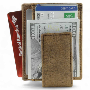 card sleeve with money clip Leatherology Brown Men's Holder Wallet ID Window The integrated stainless steel money clip is precision Bomber Jacket RFID Money Clip