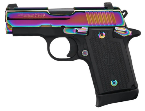SIG SAUER P938 RAINBOW 9MM PISTOL 3" RAINBOW TITANIUM, G10, 1-7RD MAGAZINE