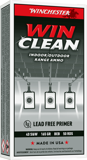 WINCHESTER 40 S&W SUPER-X TARGET WINCLEAN 165 GR 50 RD/BX 10 BX/CS