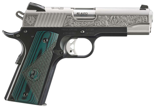RUGER SR1911 COMMANDER MAYODAN NC EDITION 45ACP PISTOL 4.25" STS ENGRAVED 1-7RD MAG