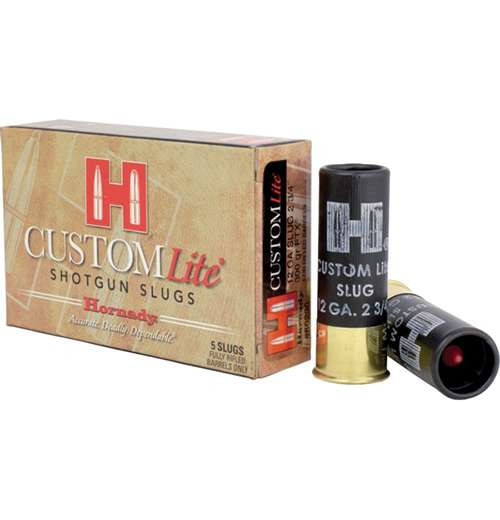 HORNADY CUSTOM LITE 12GA 23/4" 300GR FTX SLUG 5RD BX 100RD CASE
