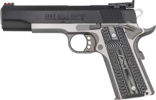 COLT 1911 GOLD CUP LITE SERIES 70 TWO TONE 38 SUPER STS BLUE GRIPS 5" 9+1