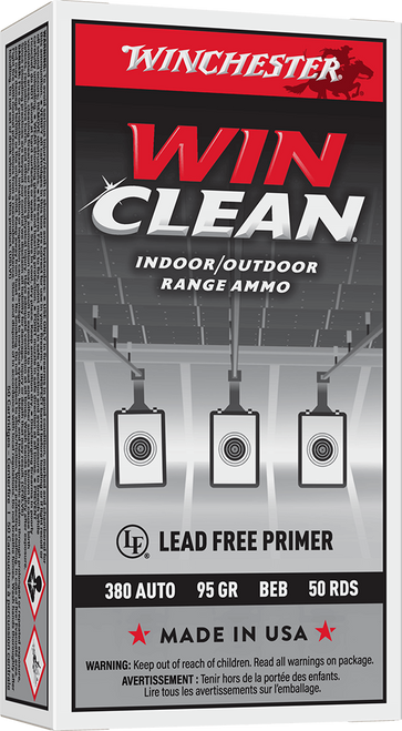 WINCHESTER SUPER X WINCLEAN TRGT 380ACP 95G FMJ 50RD BX 500RD CASE