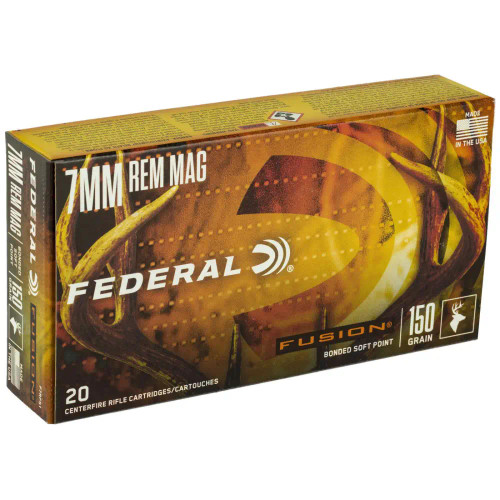FEDERAL 7MM REM MAG 150GR FUSION 20 RD/BX 10 BX/CS