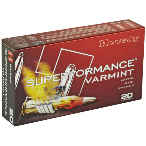 HORNADY SUPERFORMANCE VARMINT 222REM 50G VMAX 20RD BX 200RD CASE