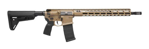 SIG SAUER M400 SDI FDE 5.56 RIFLE, 16" W/ RAIL, MAGPL STOCK, FLATBLDE TRIGGER