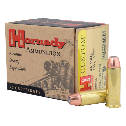 HORNADY CUSTOM 44MAG 200G XTP 20RD BX 200RD CASE