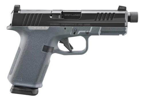 RUGER RXM THREADED 9MM PISTOL 4" BBL STEALTH GRAY MAGPUL EHG, O.R. 2-15RD MAGS