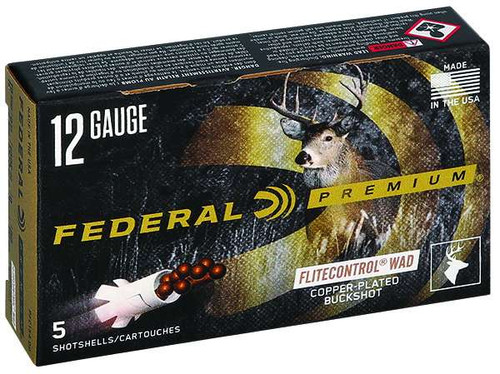 FEDERAL 12GA 2-3/4" 9 PELLETS-00 BUCK 5 RD/BX 50 BX/CS