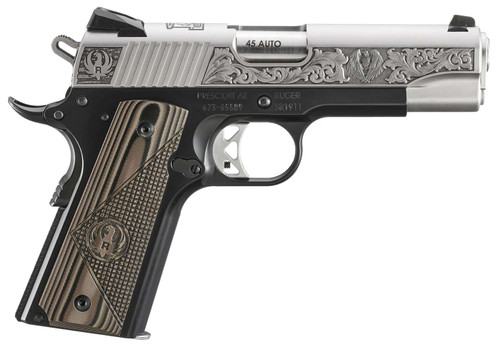 RUGER SR1911 COMMANDER PRESCOTT AZ EDITION 45ACP PISTOL 4.25" STS ENGRAVED 1-7RD MAG
