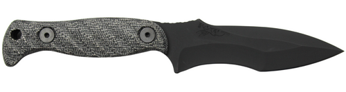 HALF FACE BLADES EXTREMIS 3.5" BLADE, 7.5"OA, S45VN STEEL, ARMOR BLK, GRAY MICARTA GRIP