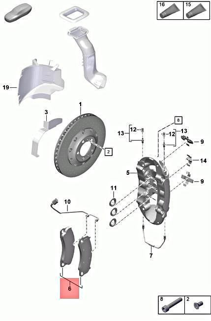 Brake Pads Porsche (9GT698151L)dubai