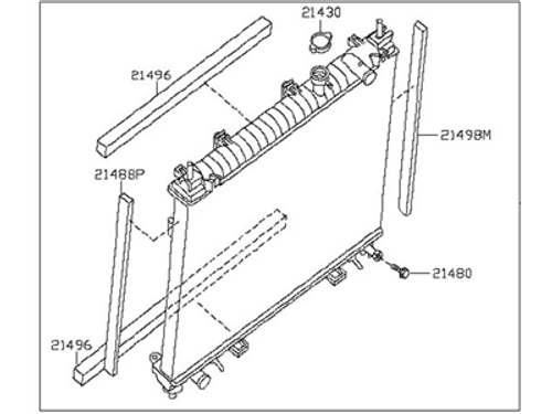 Nissan 21460ZZ90A Radiator Assy-DUBAI