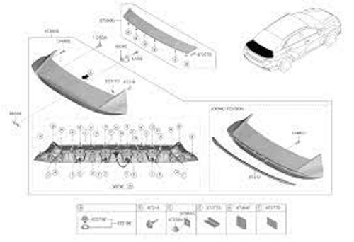 Spoiler - Hyundai (87210AA800EB)DUBAI