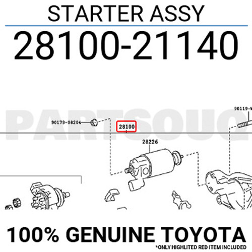 TOYOTA Motor Assembly Starter 2810021140