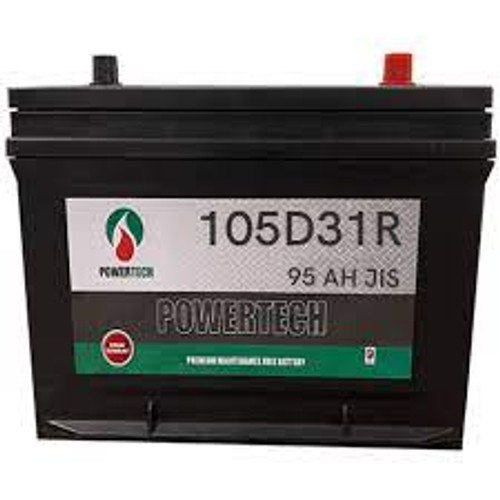 Powertech - 105D31R 12V Right Terminal 95 AH JIS Car Battery-UAE