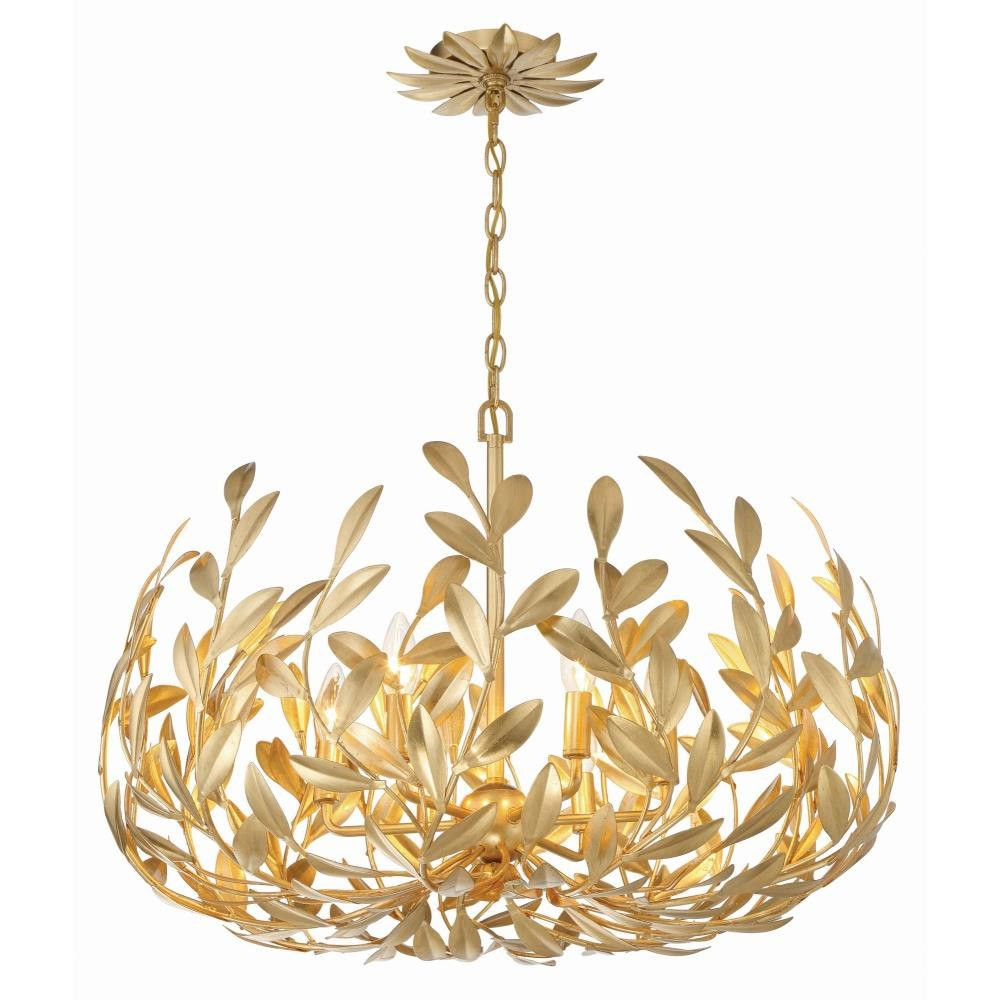 Broche 6 Light Large Chandelier by Crystorama - 533 - CrystoramaLights