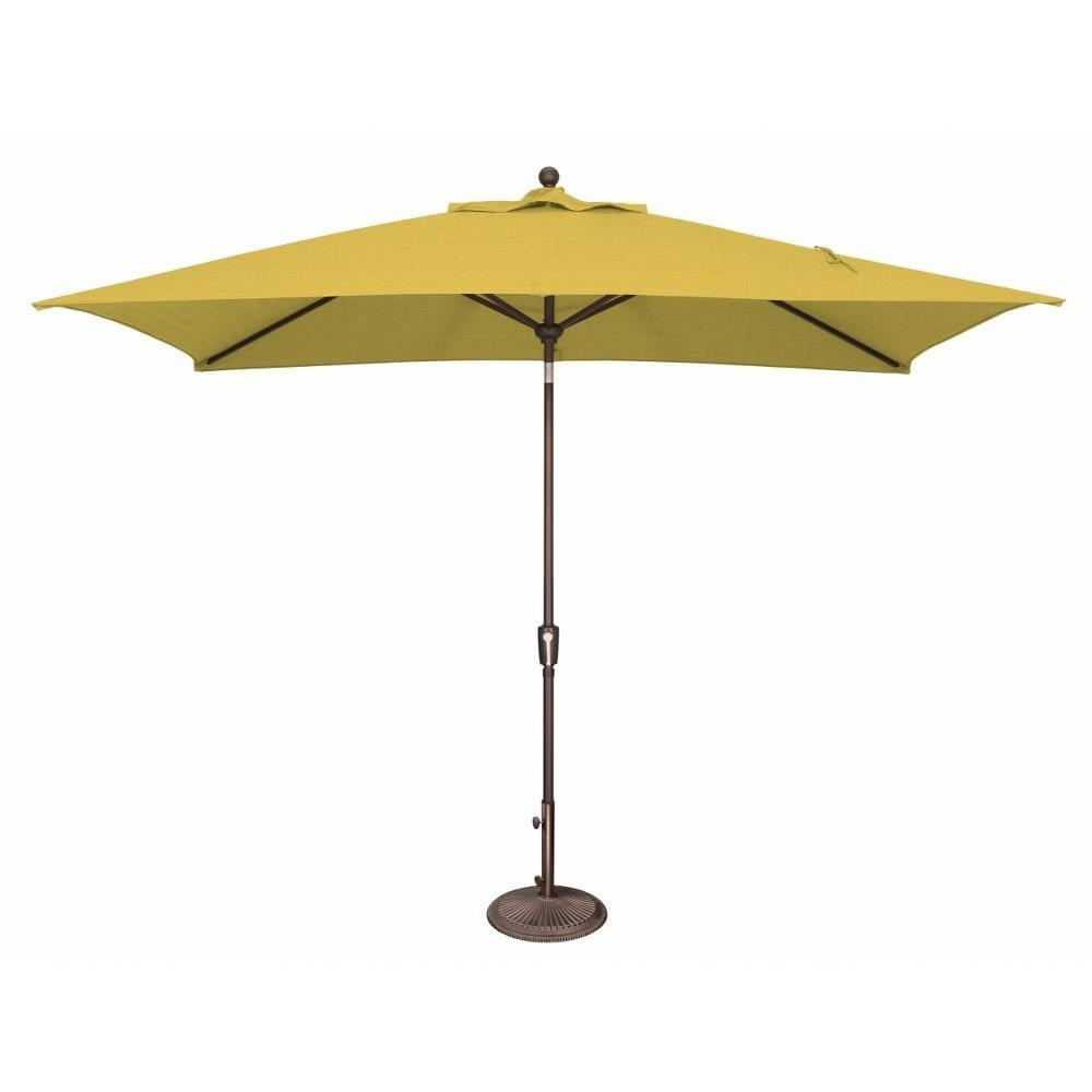 6 x 10 Foot Aluminum Crank Lift Rectangle Market Umbrella by