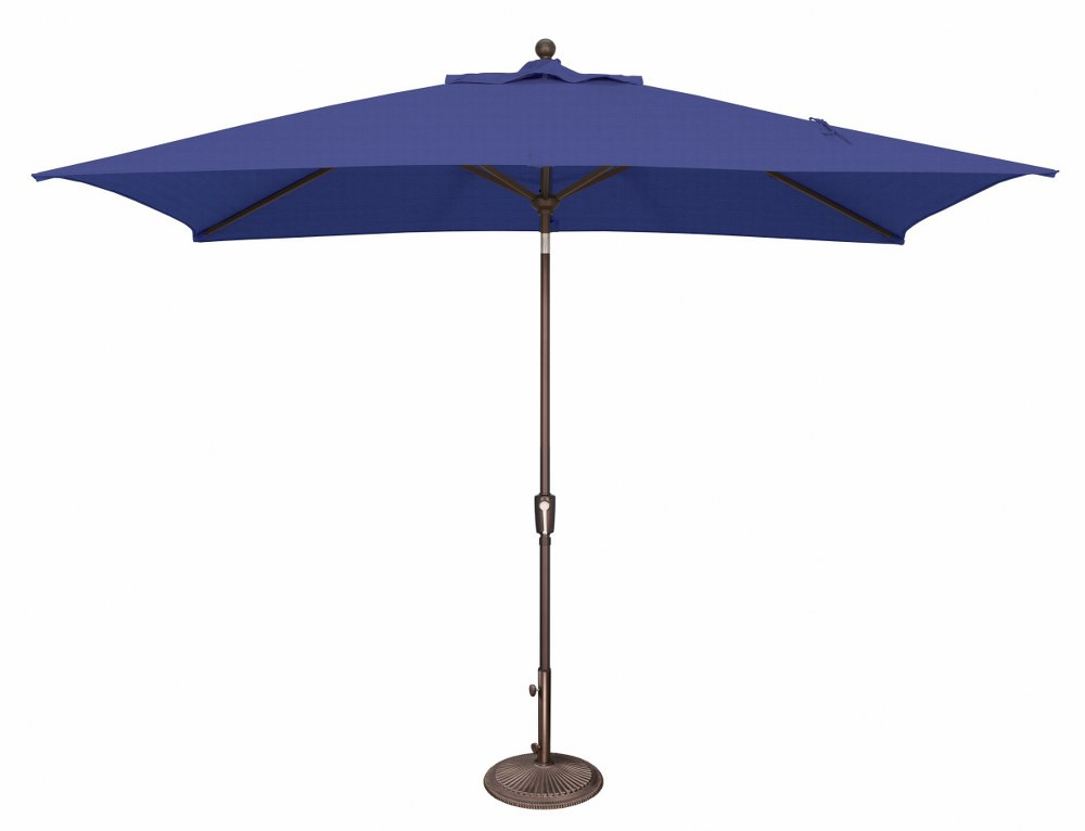 6 x 10 Foot Aluminum Crank Lift Rectangle Market Umbrella by