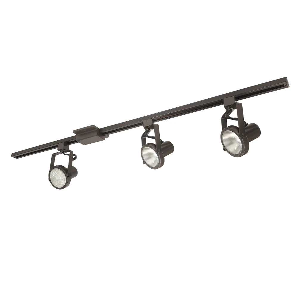 3 Light 4 Foot Track Pack with 3 Gimbal Ring PAR30 Track Head by Nora - NTL-158