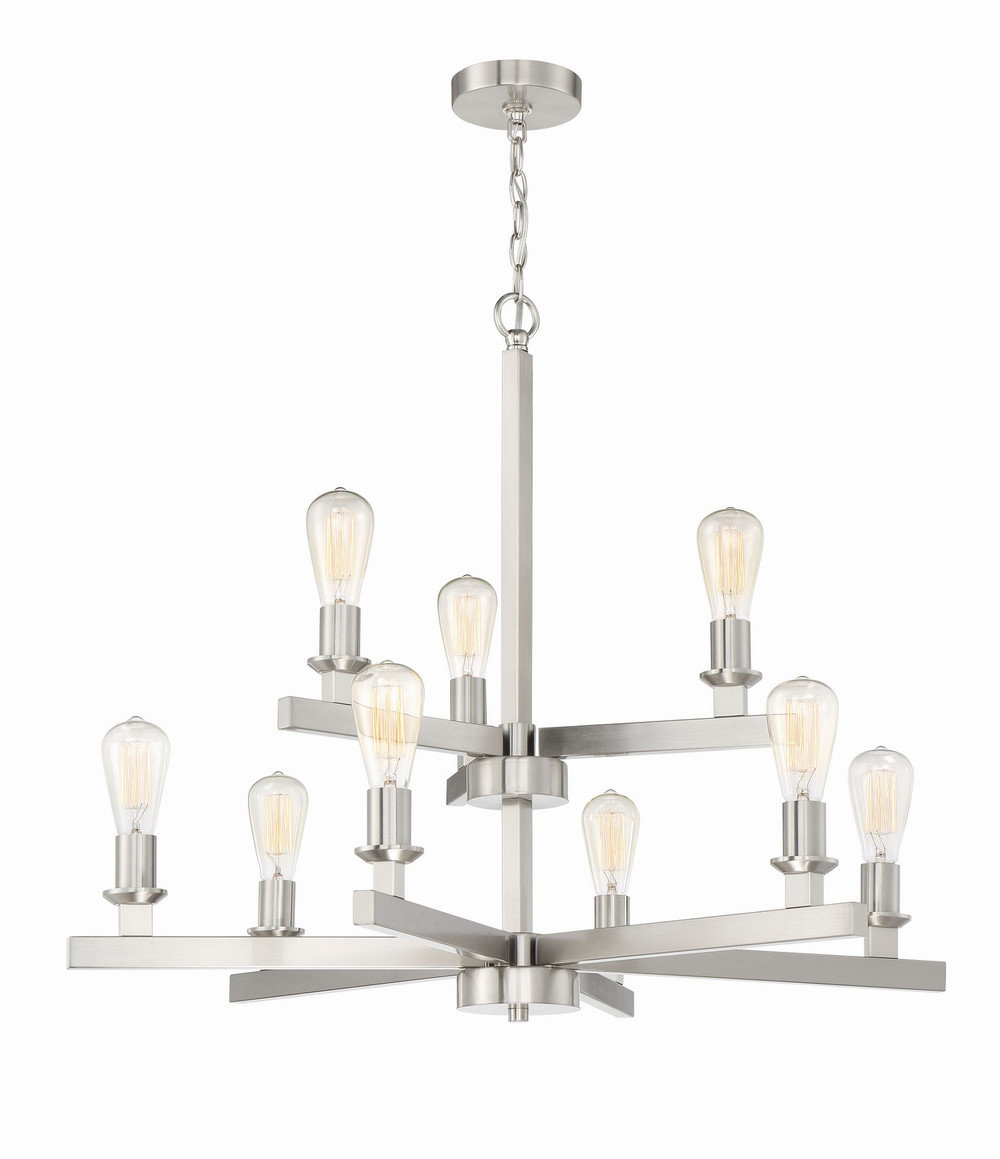 Golf Glas - Nine Light Chandelier in Transitional Style - 34 inches wide by 28.5 inches high - 139-BEL-990826