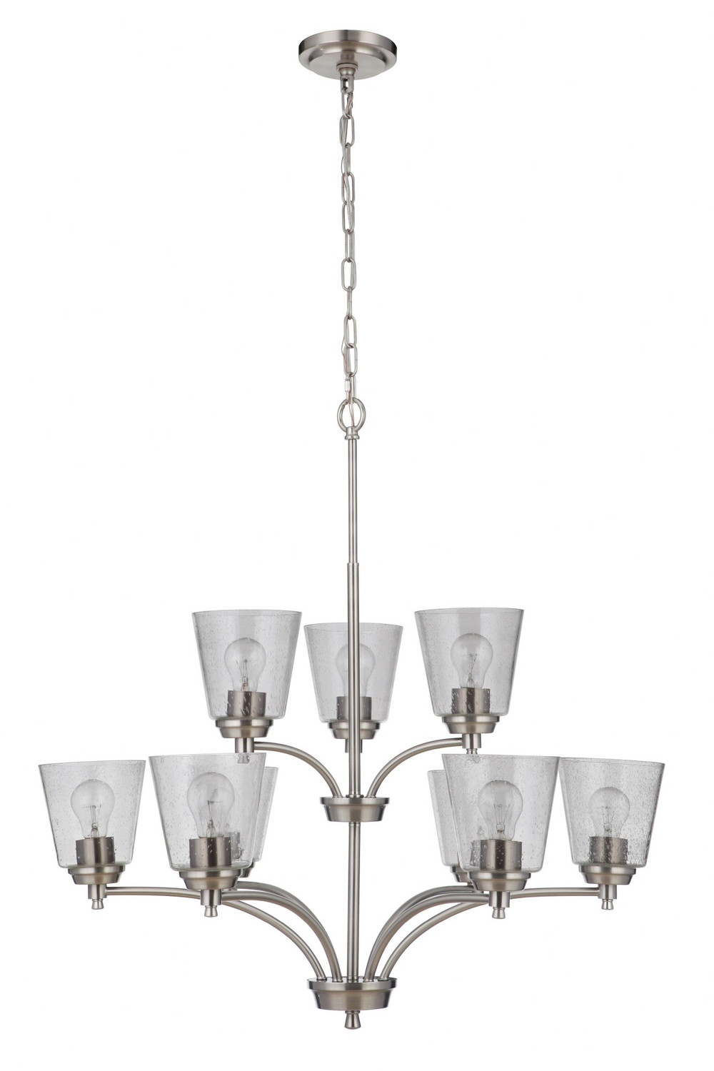Grebe Village - Nine Light 2-Tier Chandelier in Transitional Style - 31.5 inches wide by 34 inches high - 139-BEL-3827816
