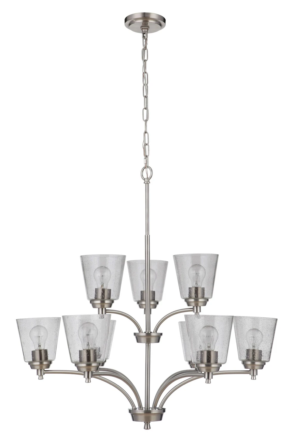 Grebe Village - Nine Light 2-Tier Chandelier in Transitional Style - 31.5 inches wide by 34 inches high - 139-BEL-3827816
