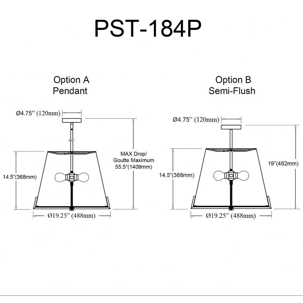 PST-184P-AGB-GRY | dimension