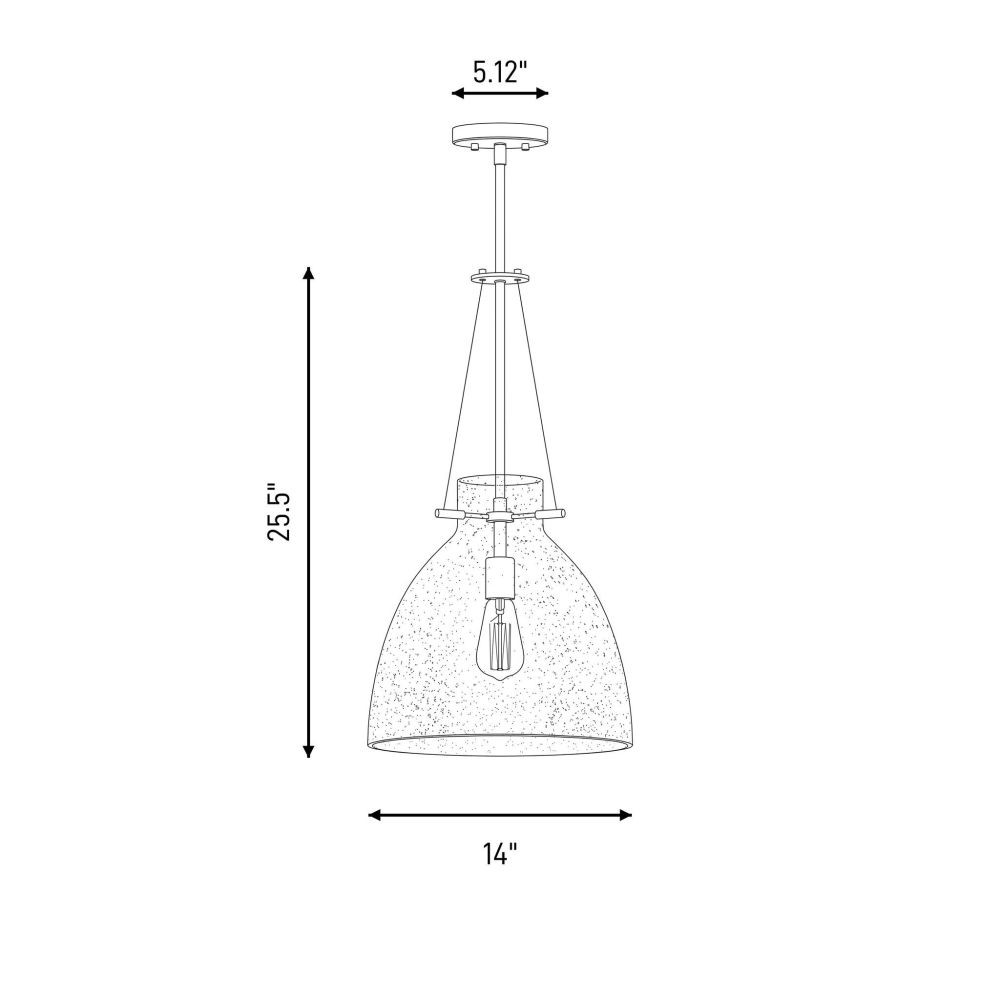Foster 1 Light Medium Pendant by Savoy House - 7-7006-1