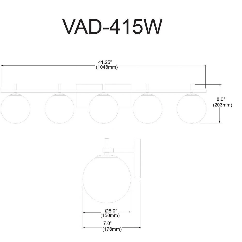 VAD-415W-MB | dimension