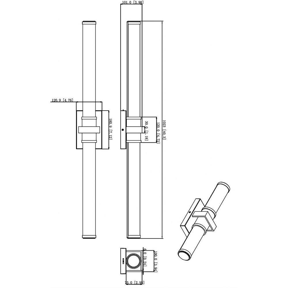1019-40W-MGLD-LED | dimension