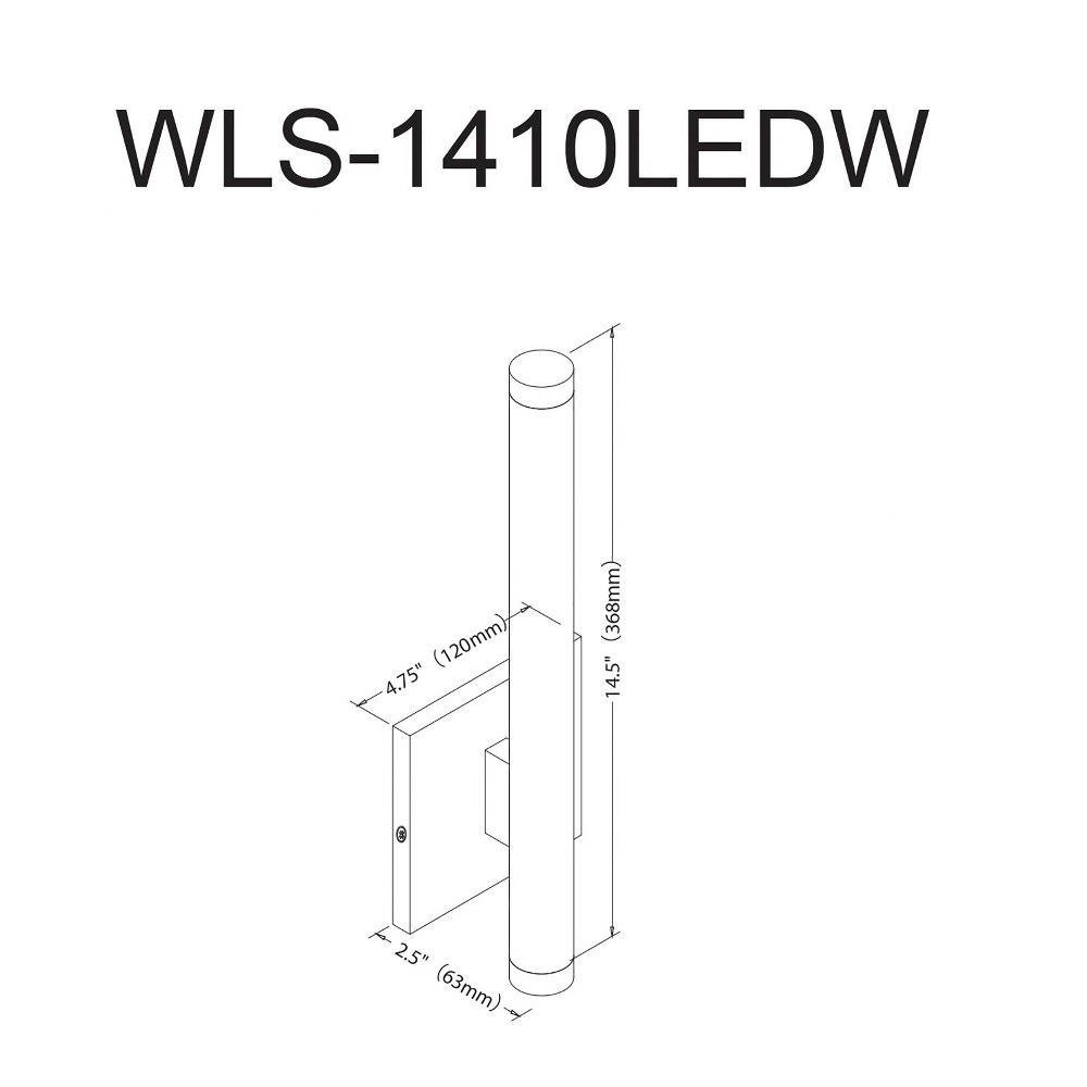 WLS-1410LEDW-MB | dimension