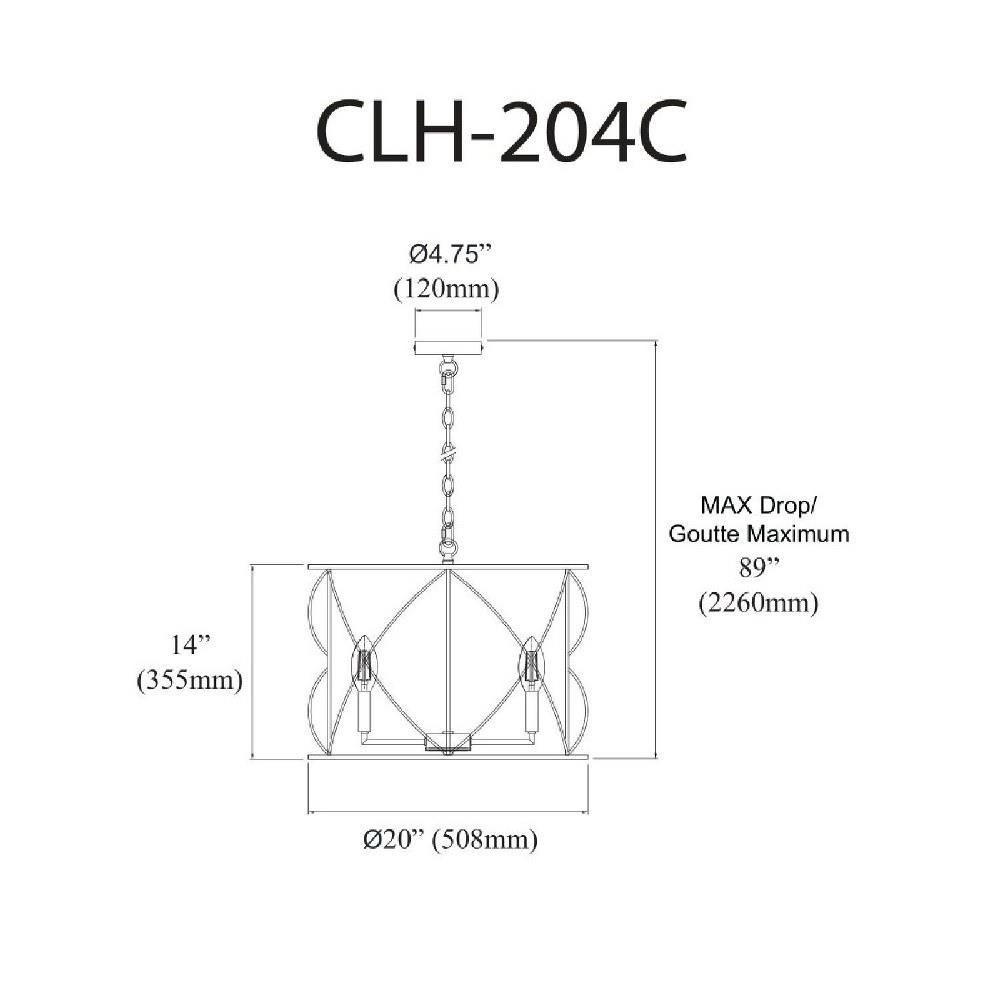 CLH-204C-MB | dimension