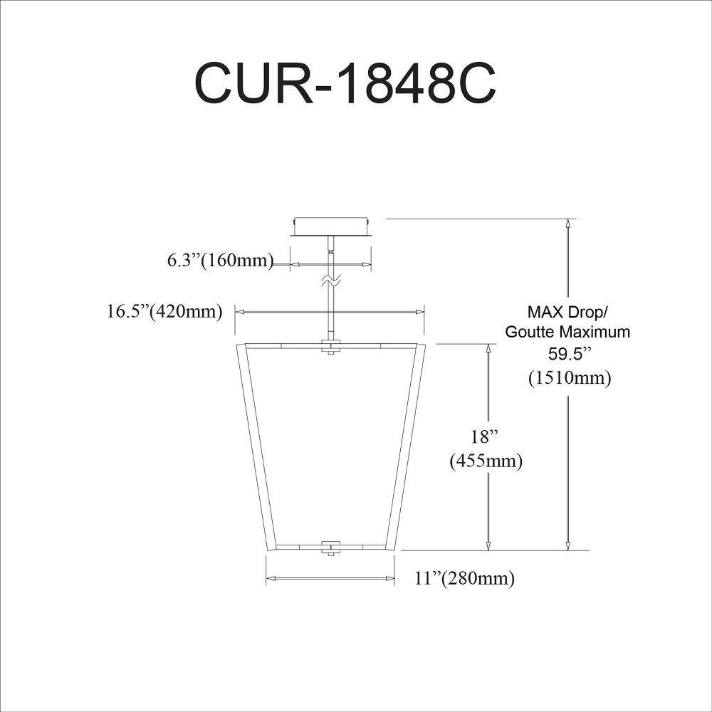 CUR-1848C-MB | dimension