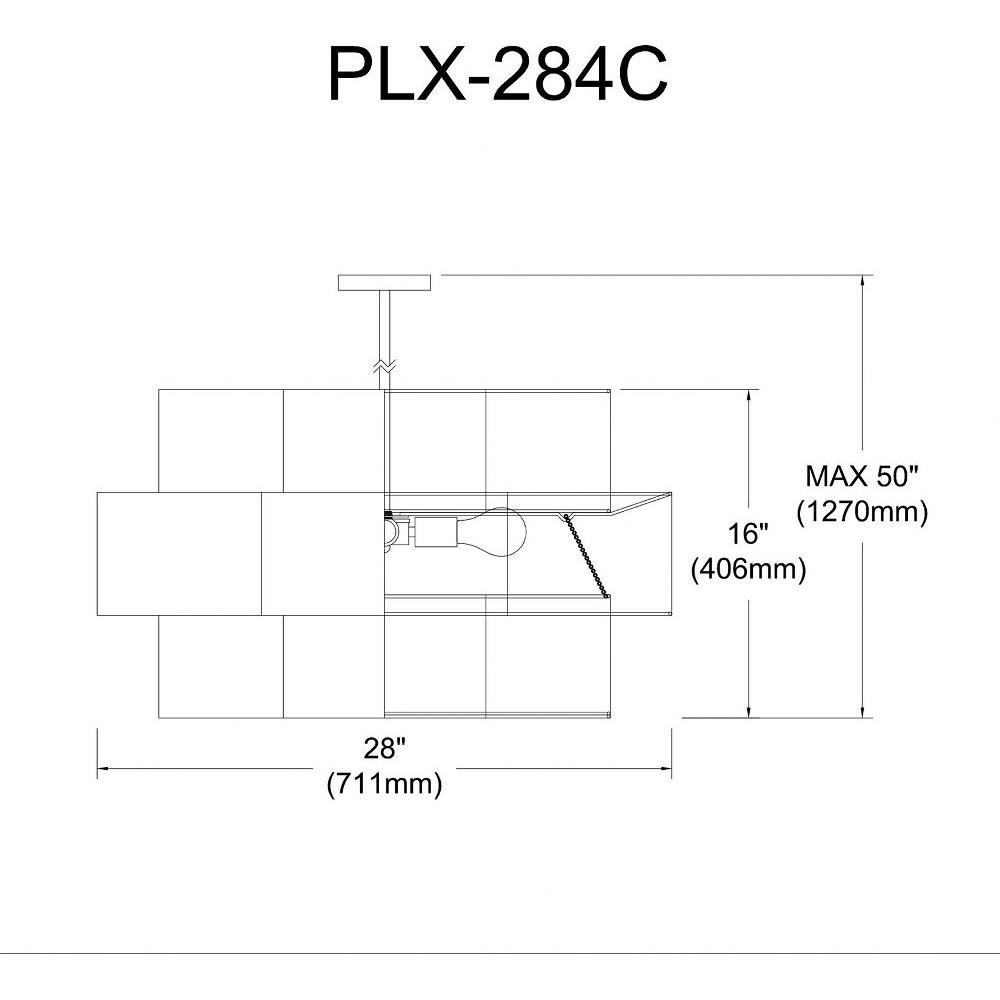 plx-284c-agb-wh | dimension