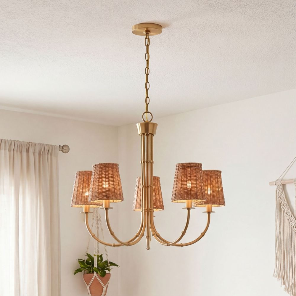 Ashbury 5 Light Chandelier 23.5 Inch Tall and 27.5 Inch Wide By