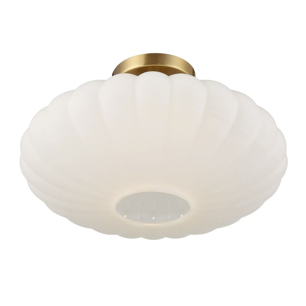 1 Light 18 Inch Wide Semi Flush Mount by Meridian - M60075