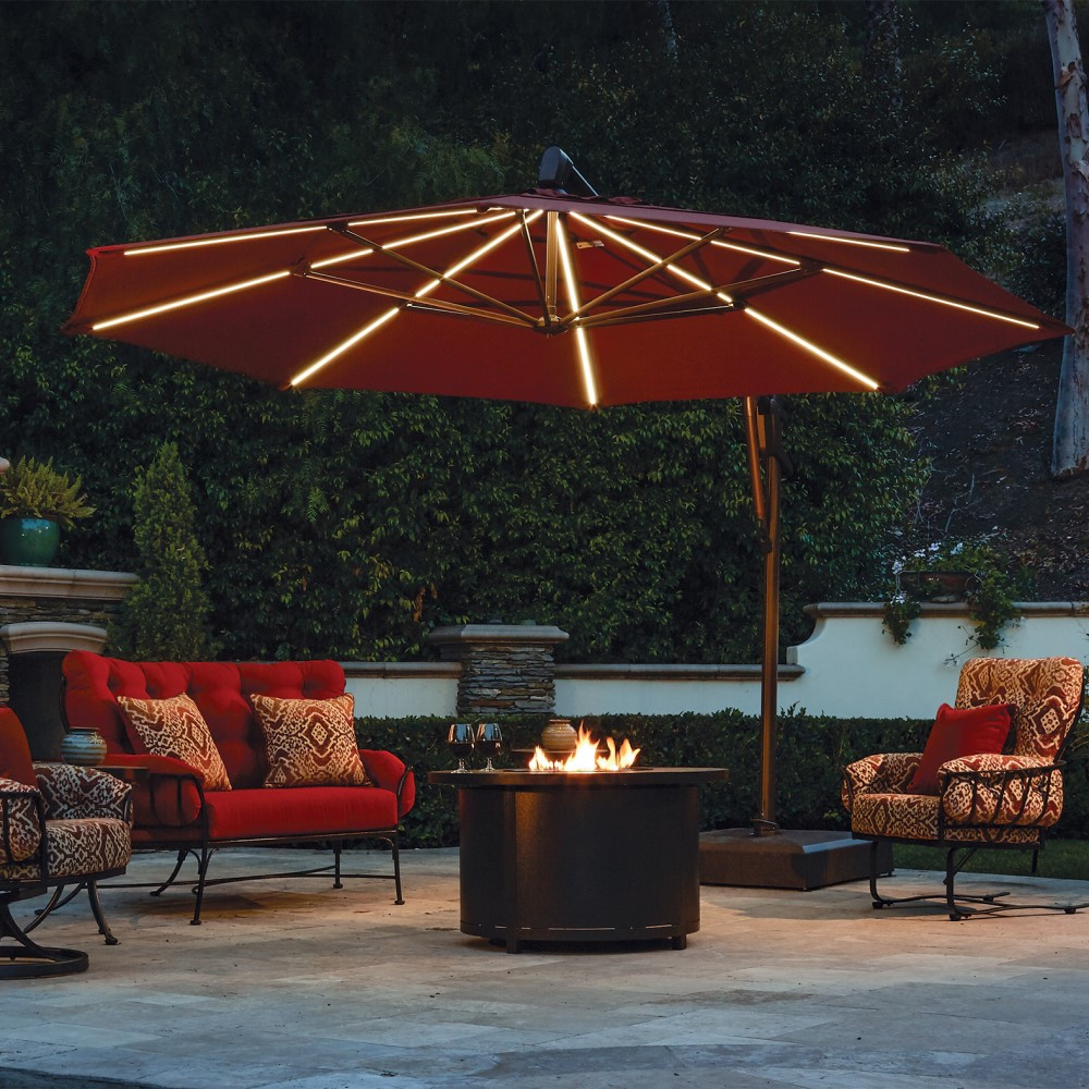 Starlux 13 Foot Manual Octagon Cantilever Umbrella by Treasure