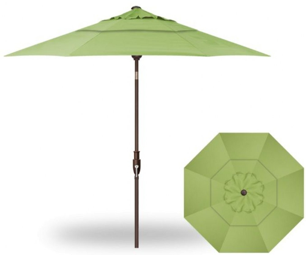 9 Foot Aluminum Crank Lift Round Market Umbrella by Treasure